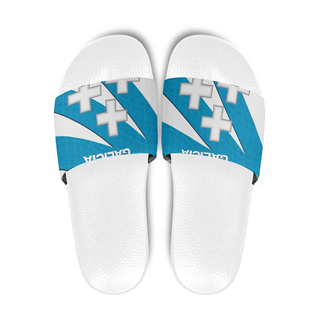 Galicia Flag Slide Sandals Autonomous Community of Spain TS04