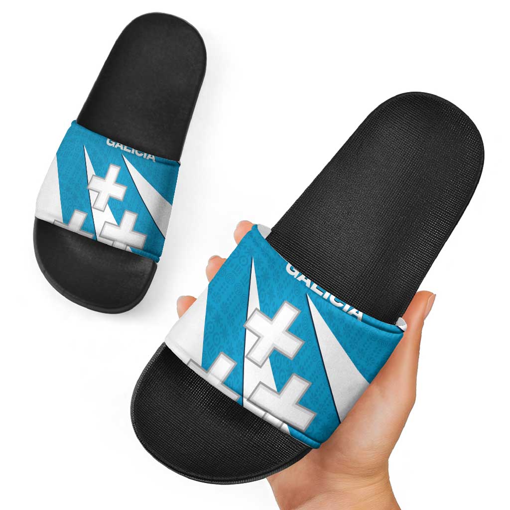 Galicia Flag Slide Sandals Autonomous Community of Spain TS04
