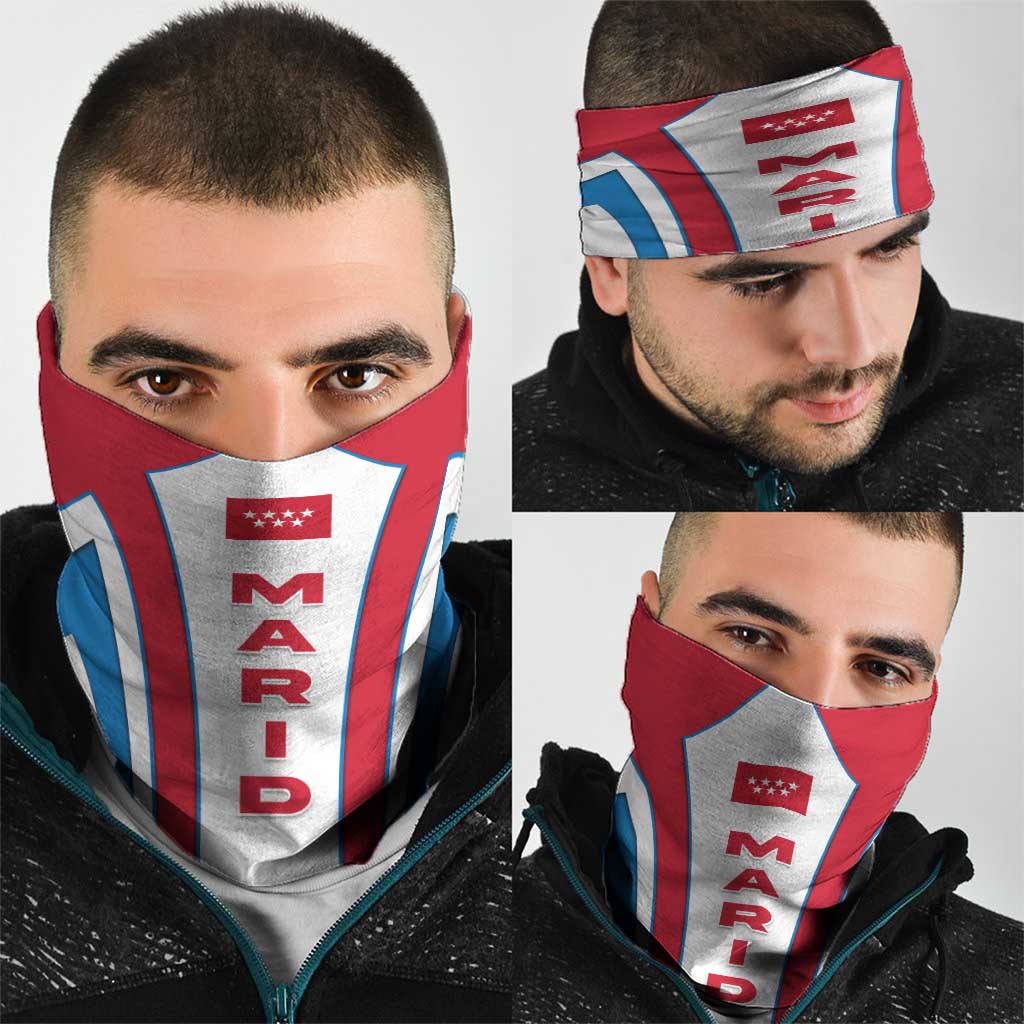 Madrid Flag Neck Gaiter Autonomous Community of Spain TS04