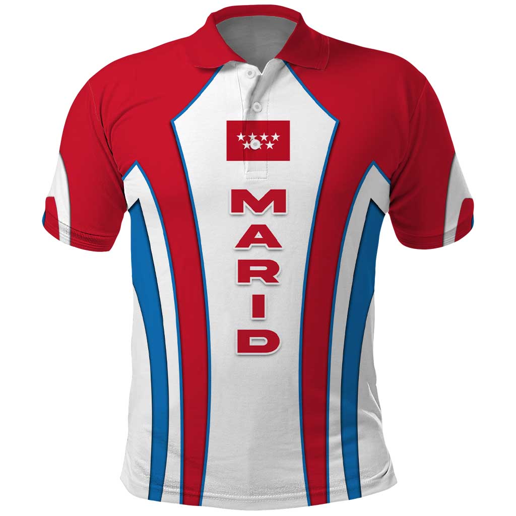Madrid Flag Polo Shirt Autonomous Community of Spain TS04