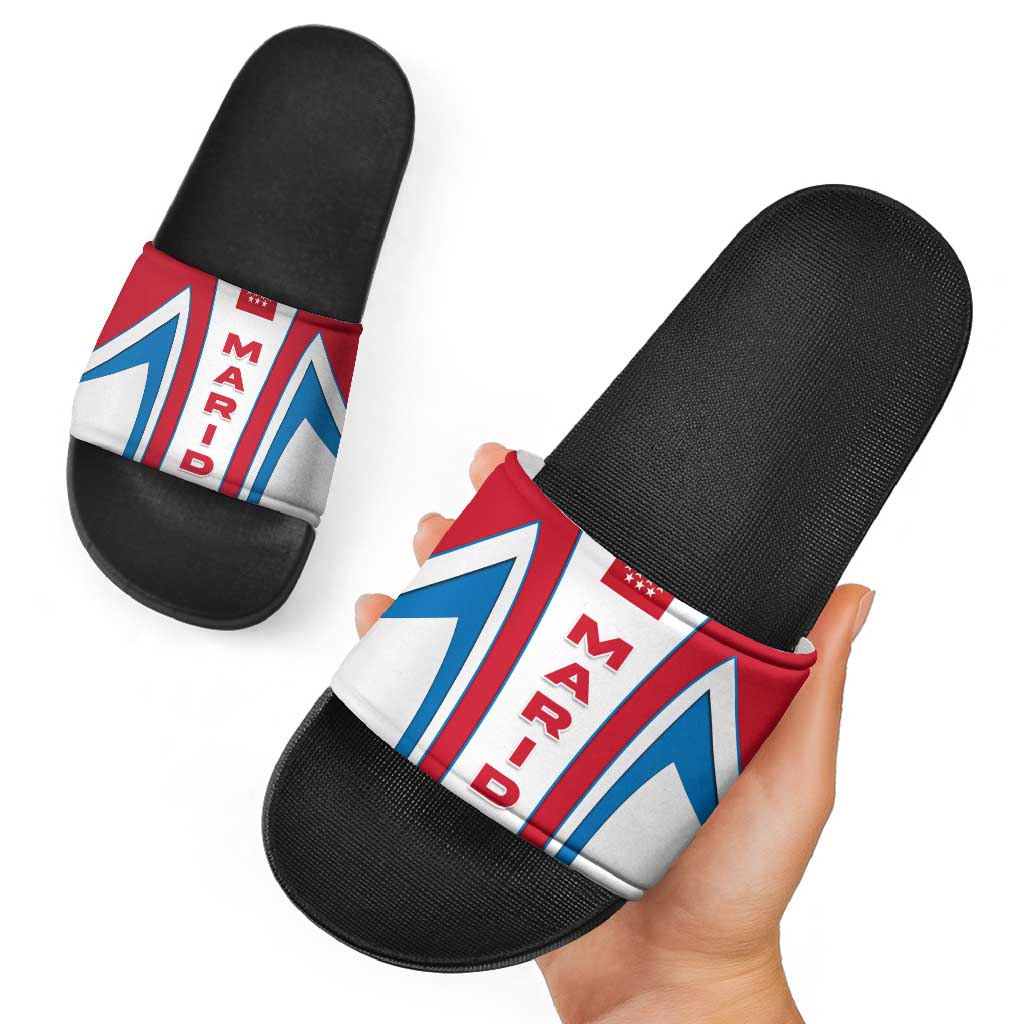 Madrid Flag Slide Sandals Autonomous Community of Spain TS04