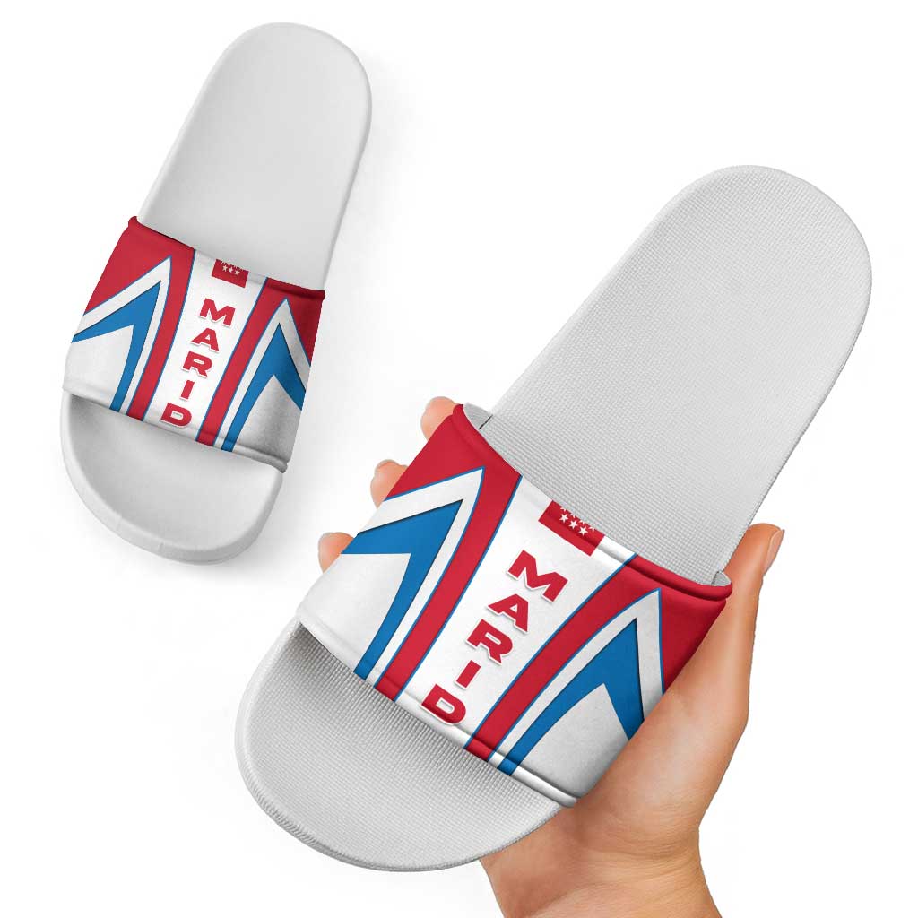 Madrid Flag Slide Sandals Autonomous Community of Spain TS04