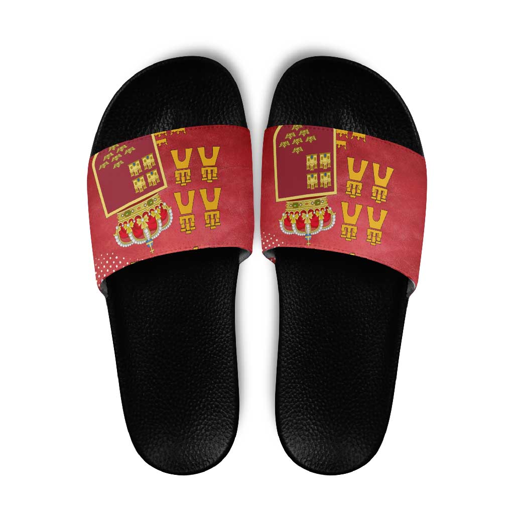 Region of Murcia Flag Slide Sandals Autonomous Community of Spain TS04