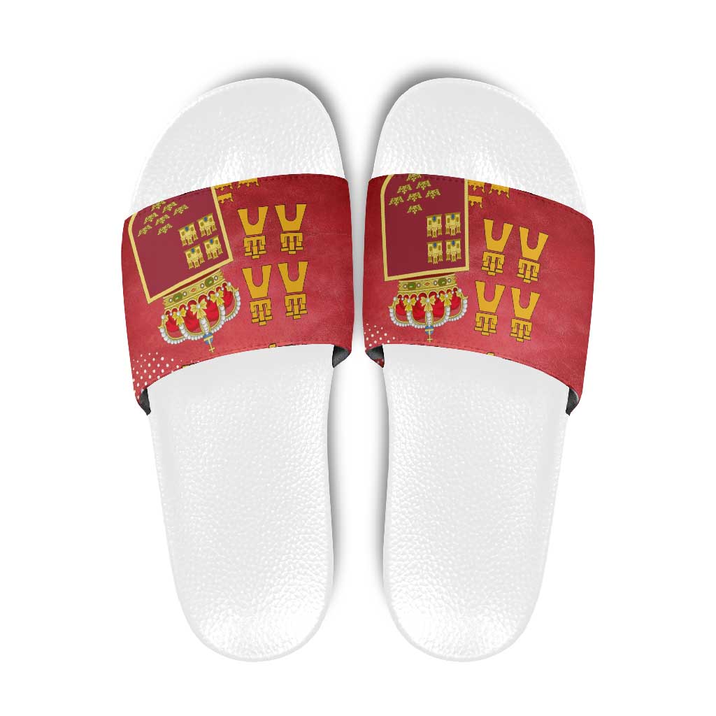 Region of Murcia Flag Slide Sandals Autonomous Community of Spain TS04
