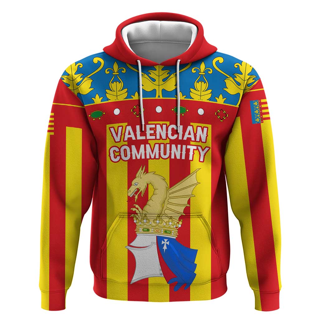 Valencian Community Flag Hoodie Autonomous Community of Spain TS04