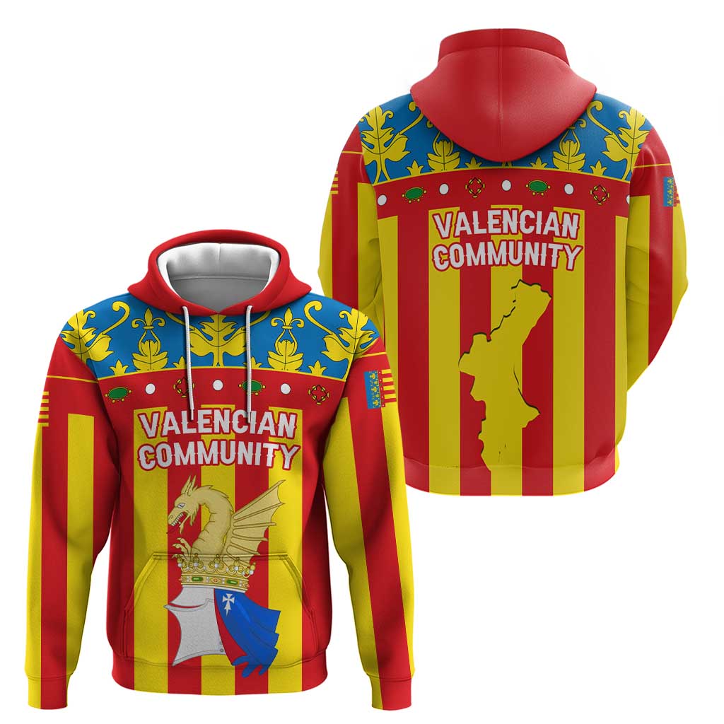 Valencian Community Flag Hoodie Autonomous Community of Spain TS04