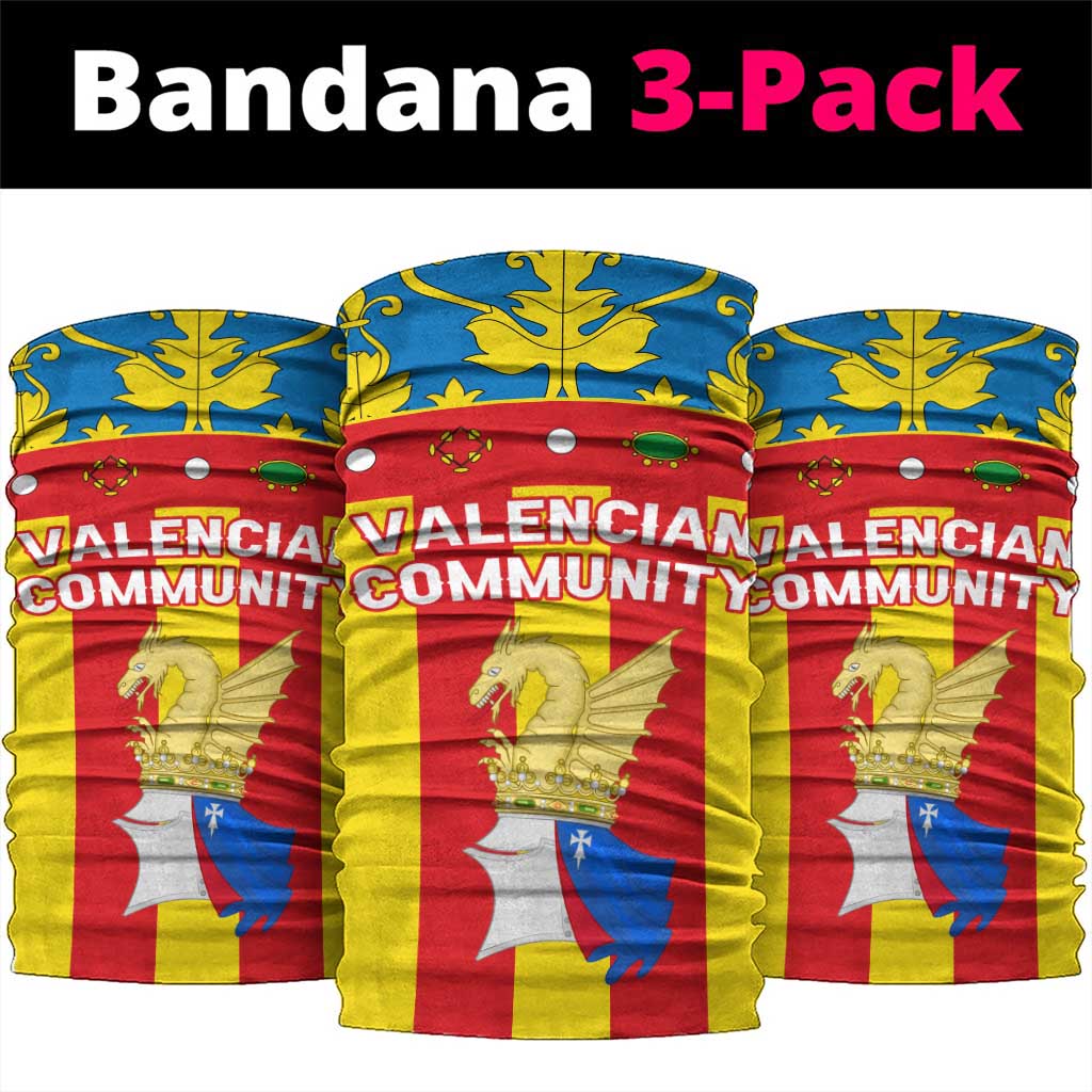 Valencian Community Flag Neck Gaiter Autonomous Community of Spain TS04