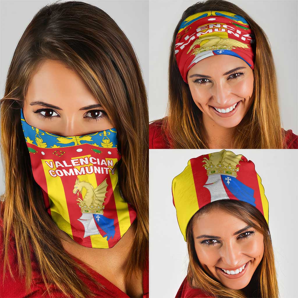 Valencian Community Flag Neck Gaiter Autonomous Community of Spain TS04