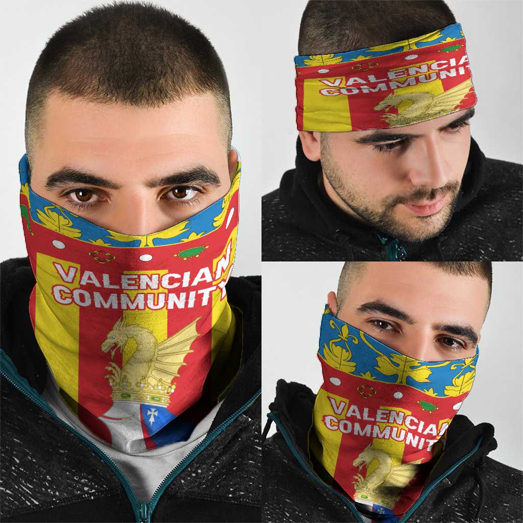 Valencian Community Flag Neck Gaiter Autonomous Community of Spain TS04