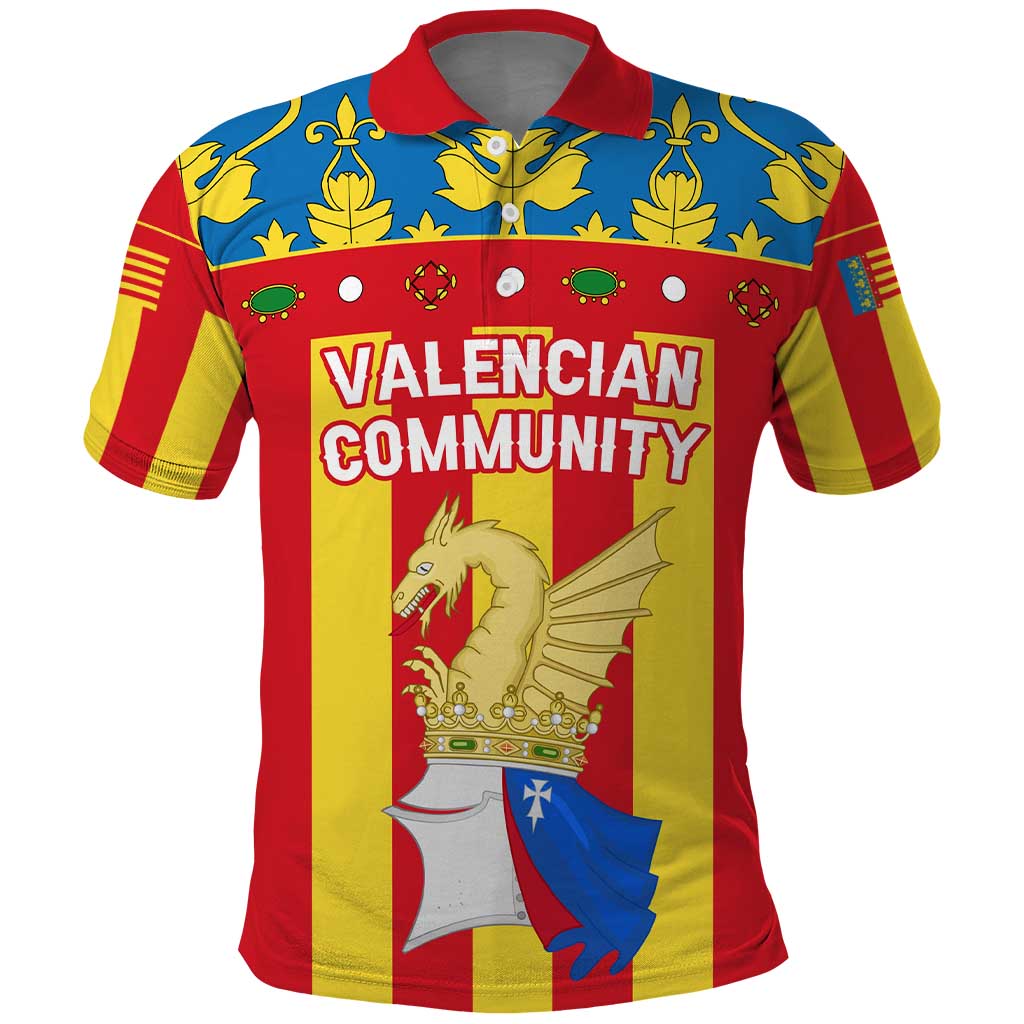 Valencian Community Flag Polo Shirt Autonomous Community of Spain TS04