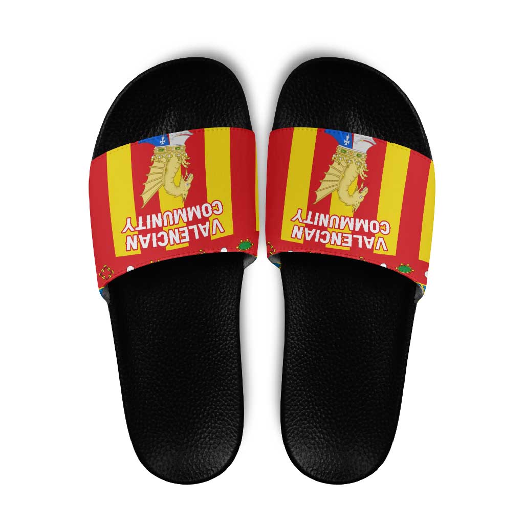 Valencian Community Flag Slide Sandals Autonomous Community of Spain TS04