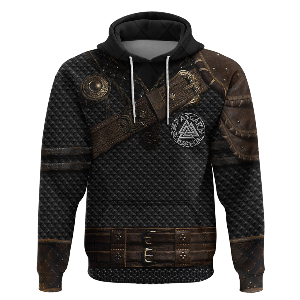 Viking Armor Hoodie Vegvisir With Silver Chain Link TS04