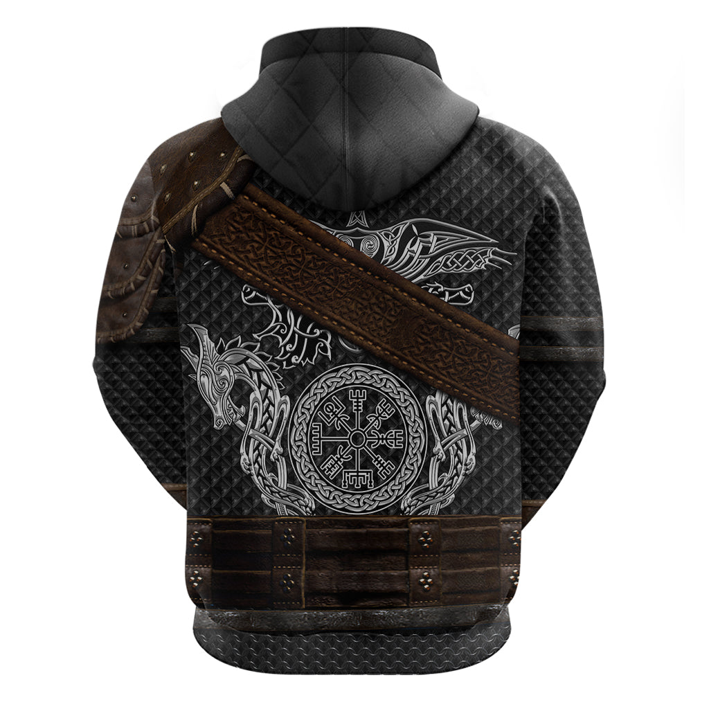 Viking Armor Hoodie Vegvisir With Silver Chain Link TS04