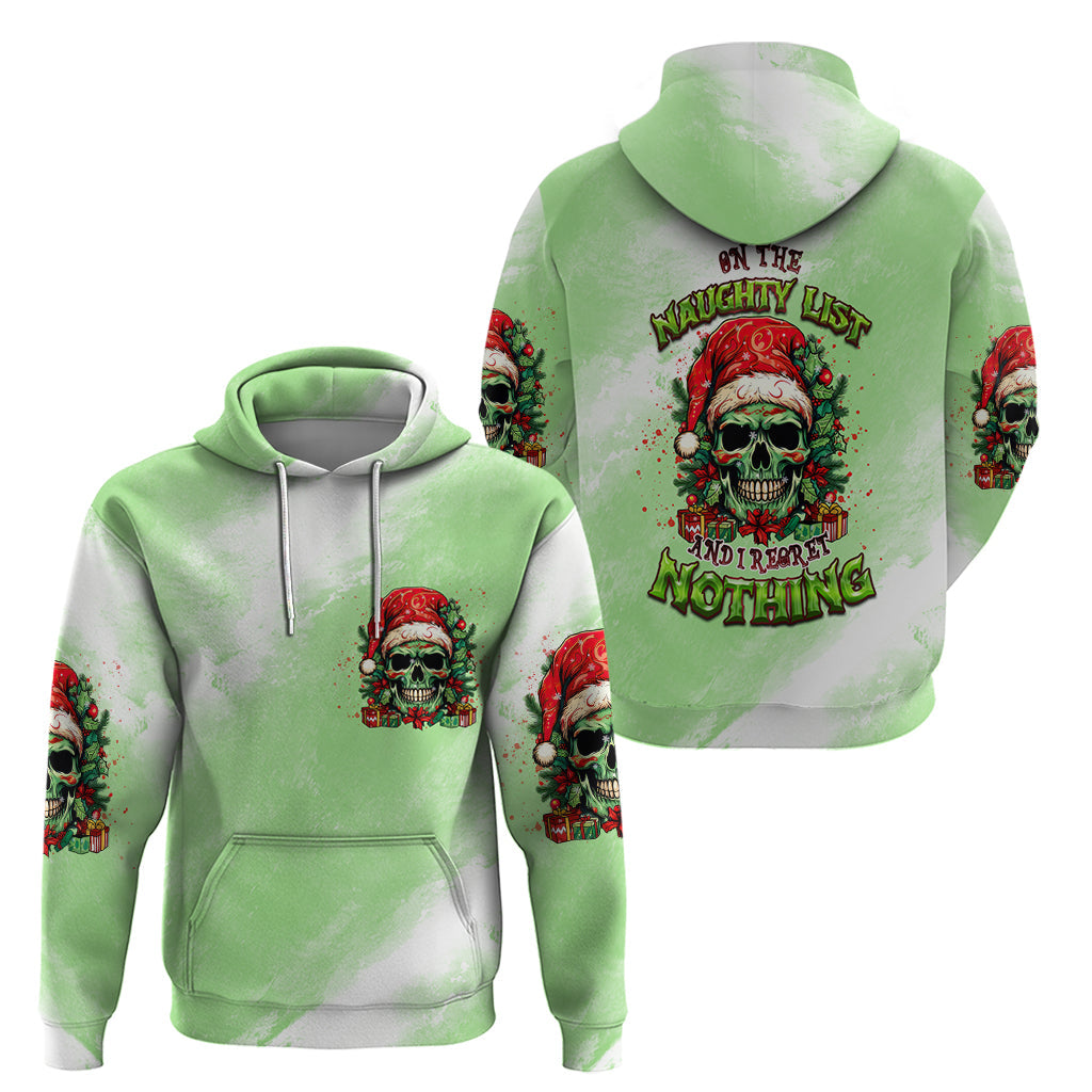 On The Naughty List Skull Christmas Hoodie TS04