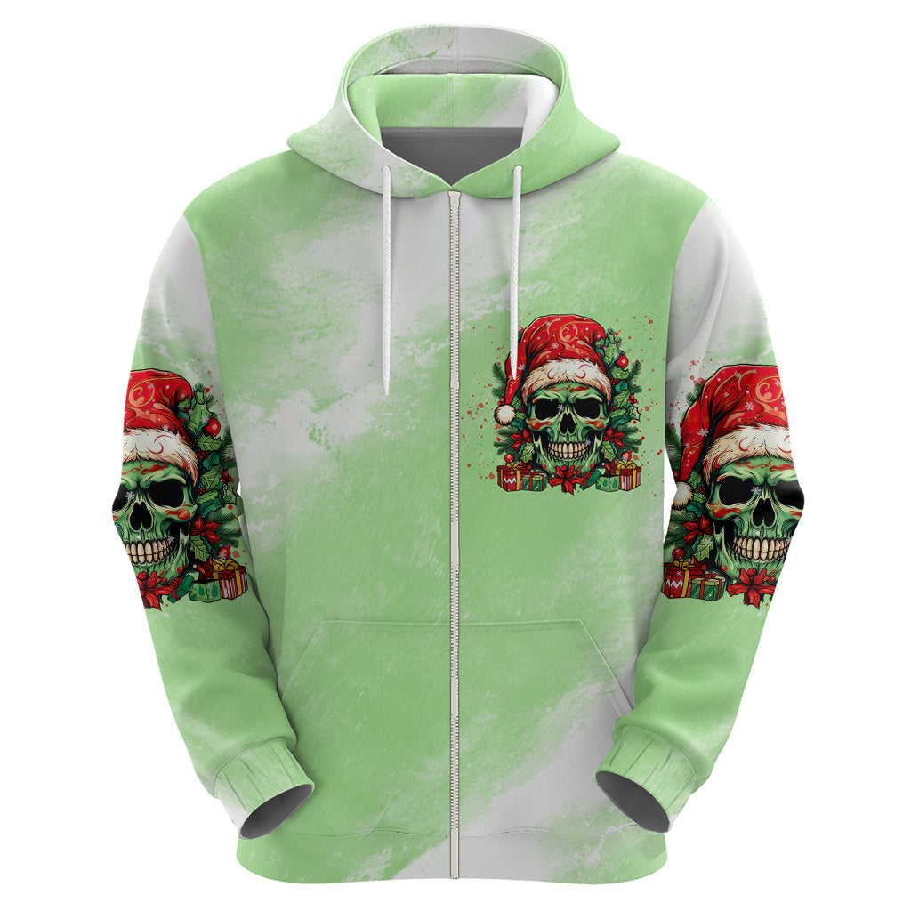 On The Naughty List Skull Christmas Hoodie TS04