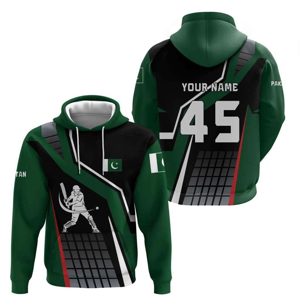Pakistan Cricket Hoodie Sporty Style with Flag Colors & Player Illustration TS04