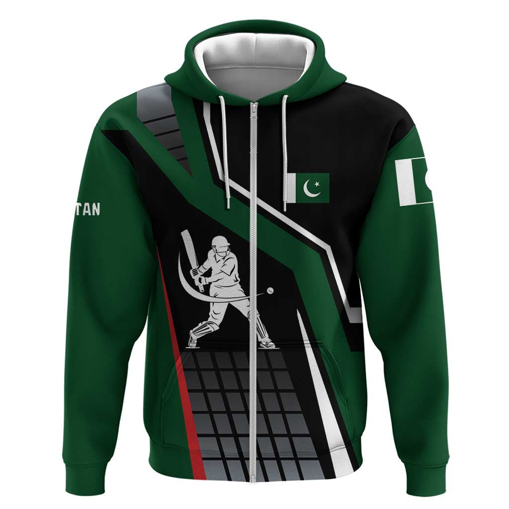 Pakistan Cricket Hoodie Sporty Style with Flag Colors & Player Illustration TS04