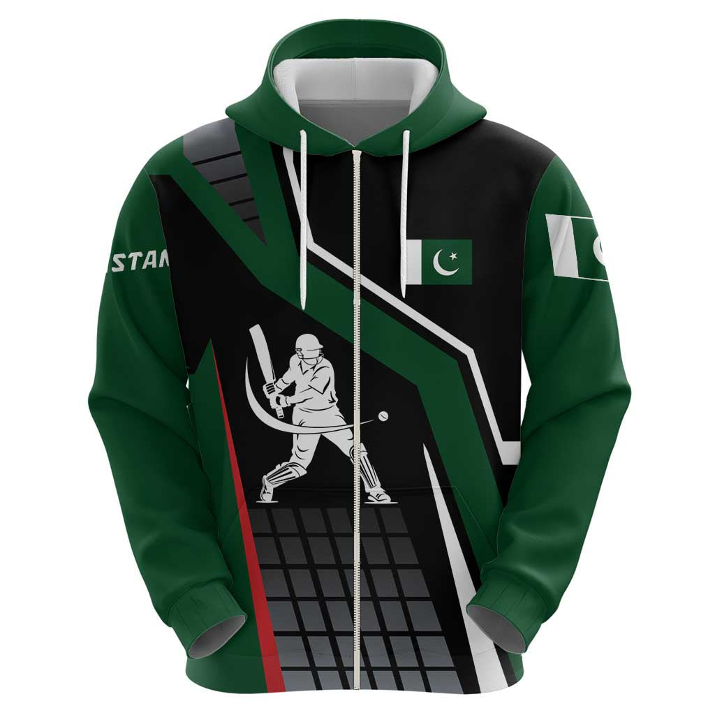 Pakistan Cricket Hoodie Sporty Style with Flag Colors & Player Illustration TS04