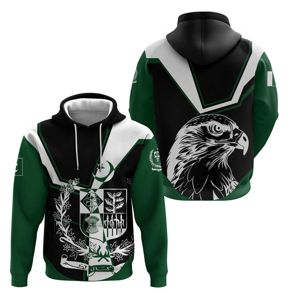 Pakistan Emblem Hoodie Eagle-Shaped Design with National Symbol TS04