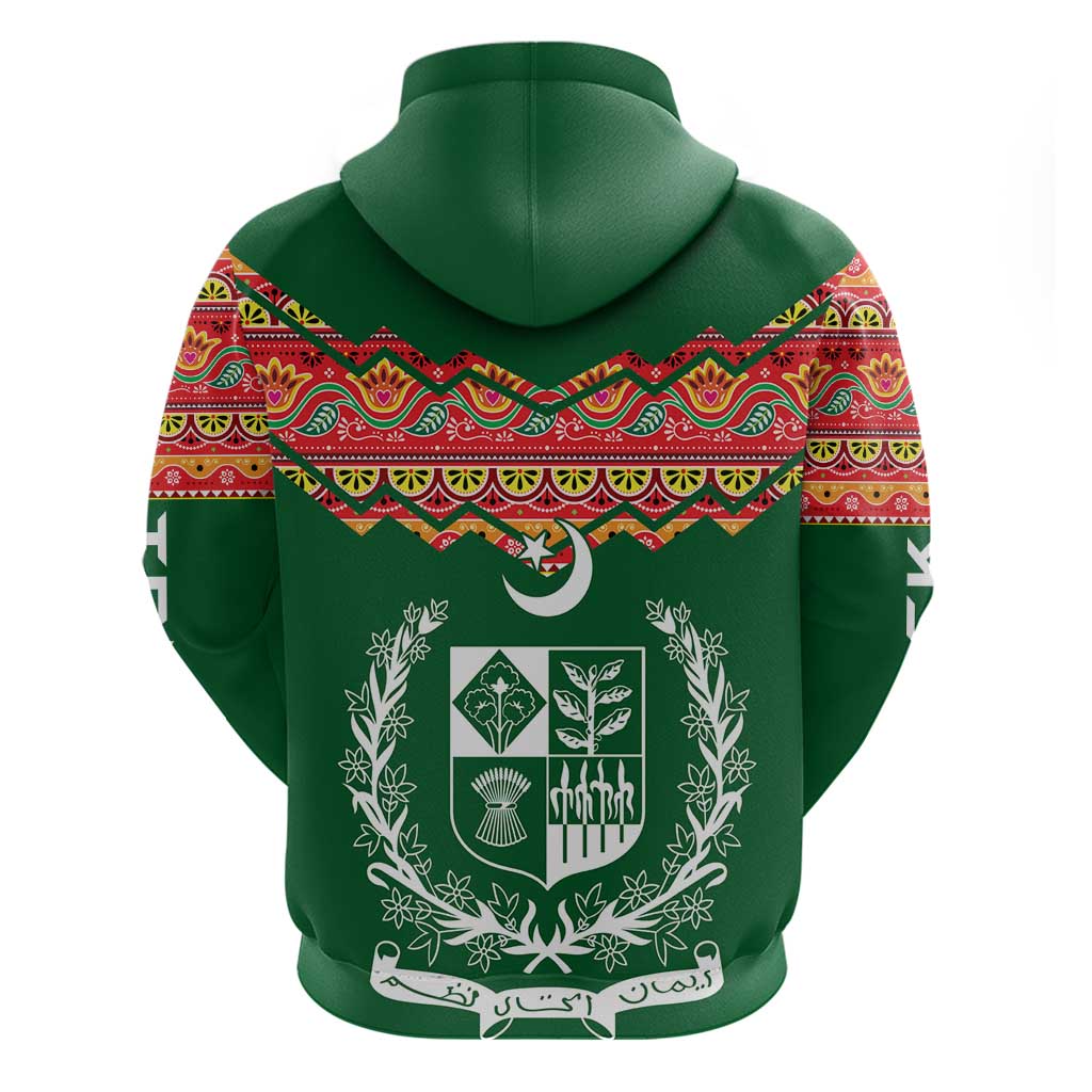 Pakistan Truck Art Hoodie National Emblem & Traditional Patterns TS04