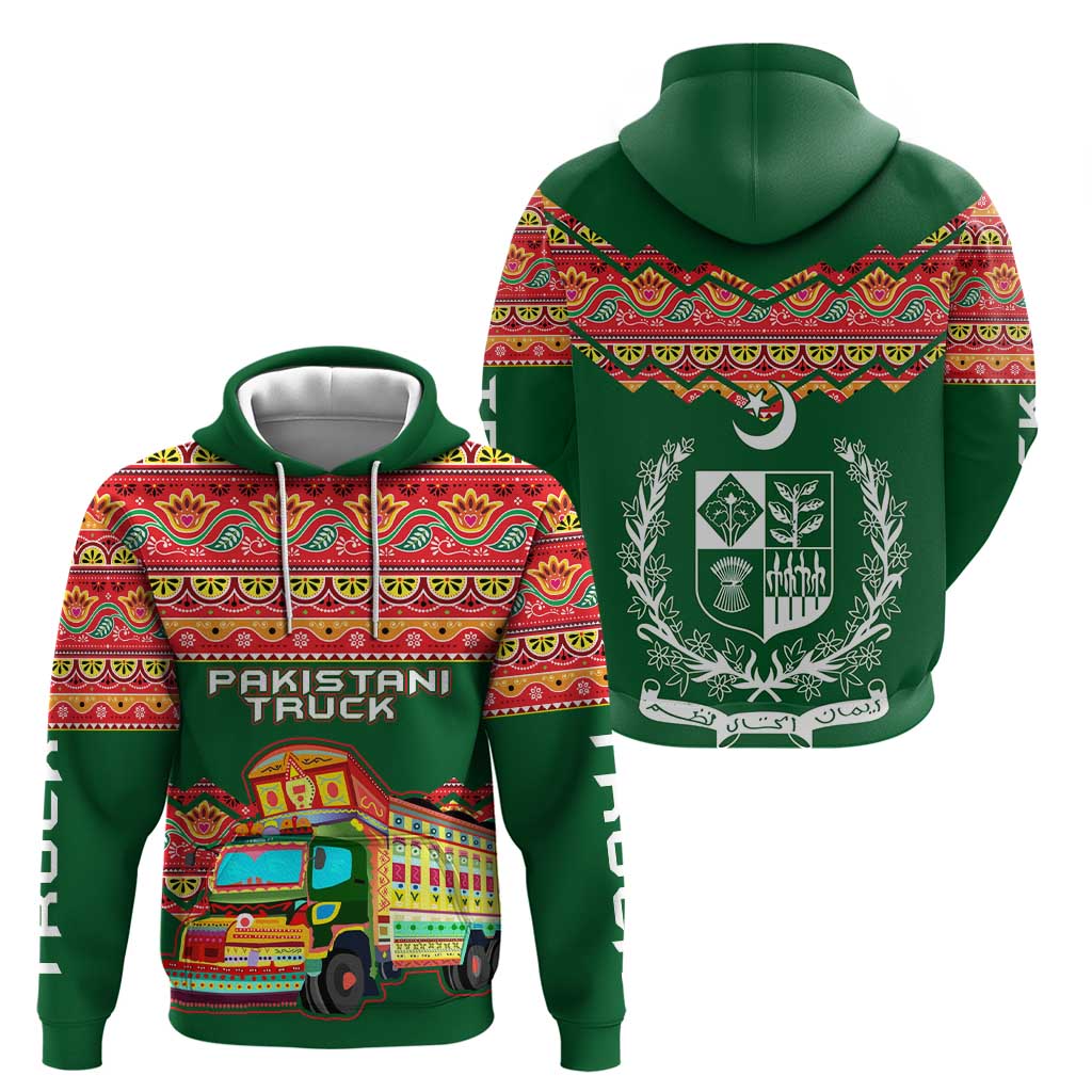 Pakistan Truck Art Hoodie National Emblem & Traditional Patterns TS04