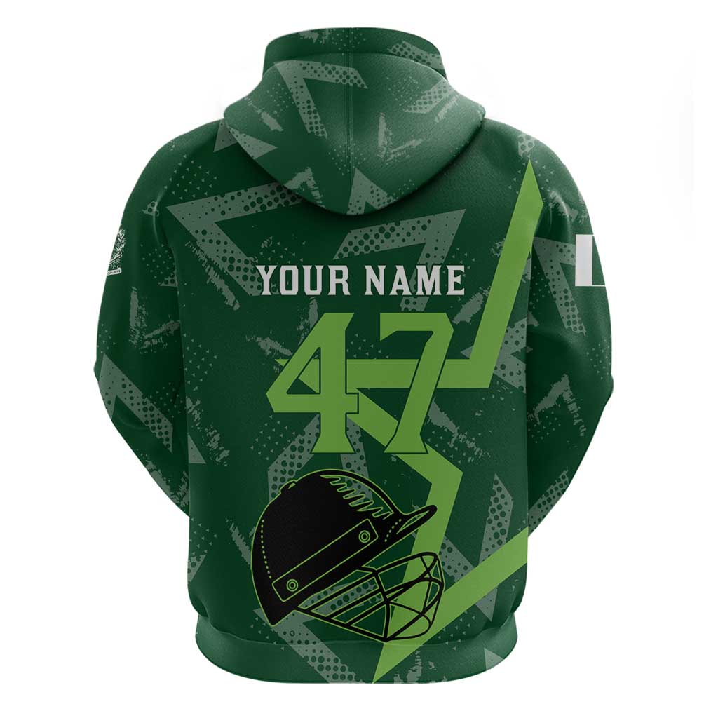 Pakistan Cricket Hoodie Sporty Style with Flag Stars & Player Illustration TS04