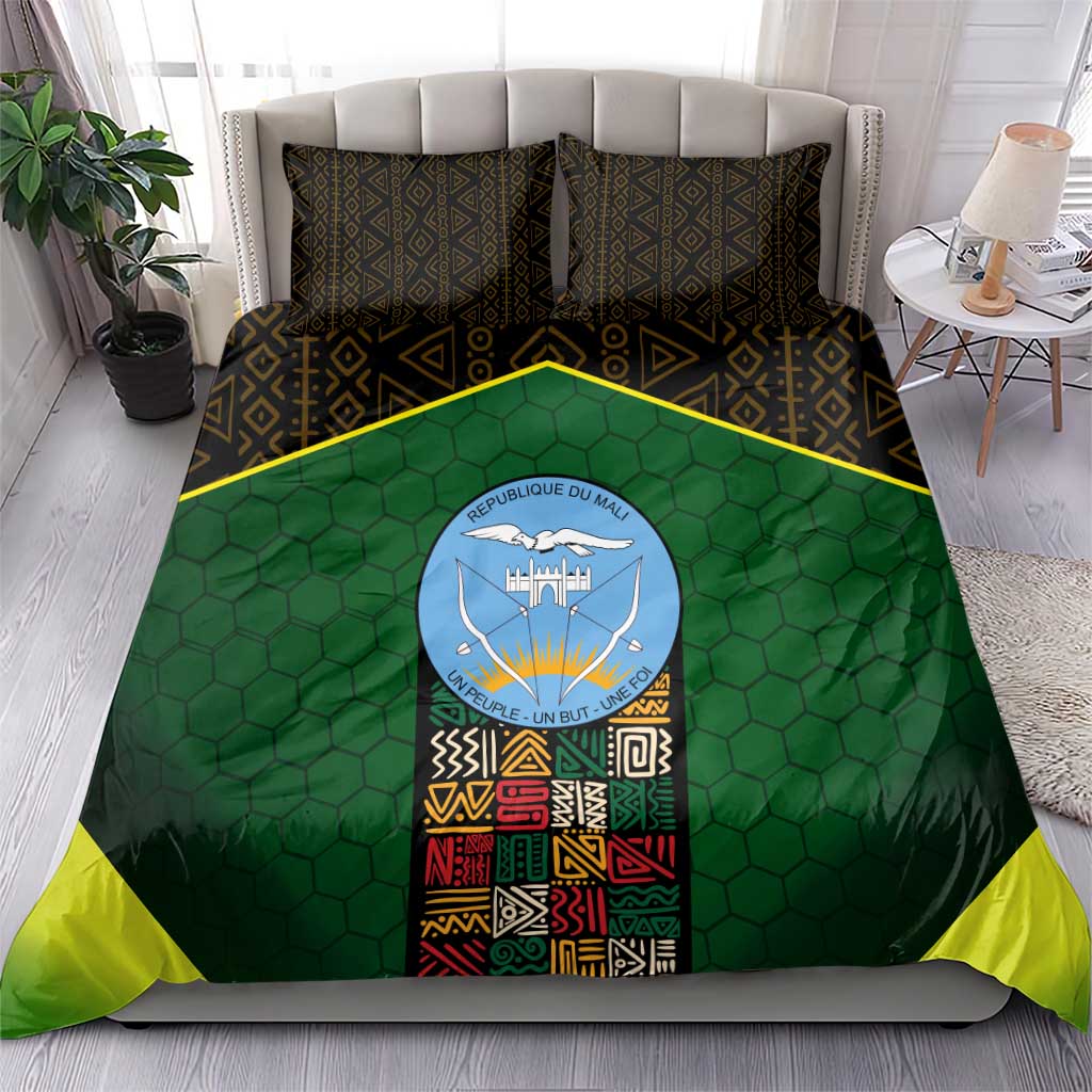 Mali Map Bedding Set Vulture in Gliding Flight - African Patterns Design TS04
