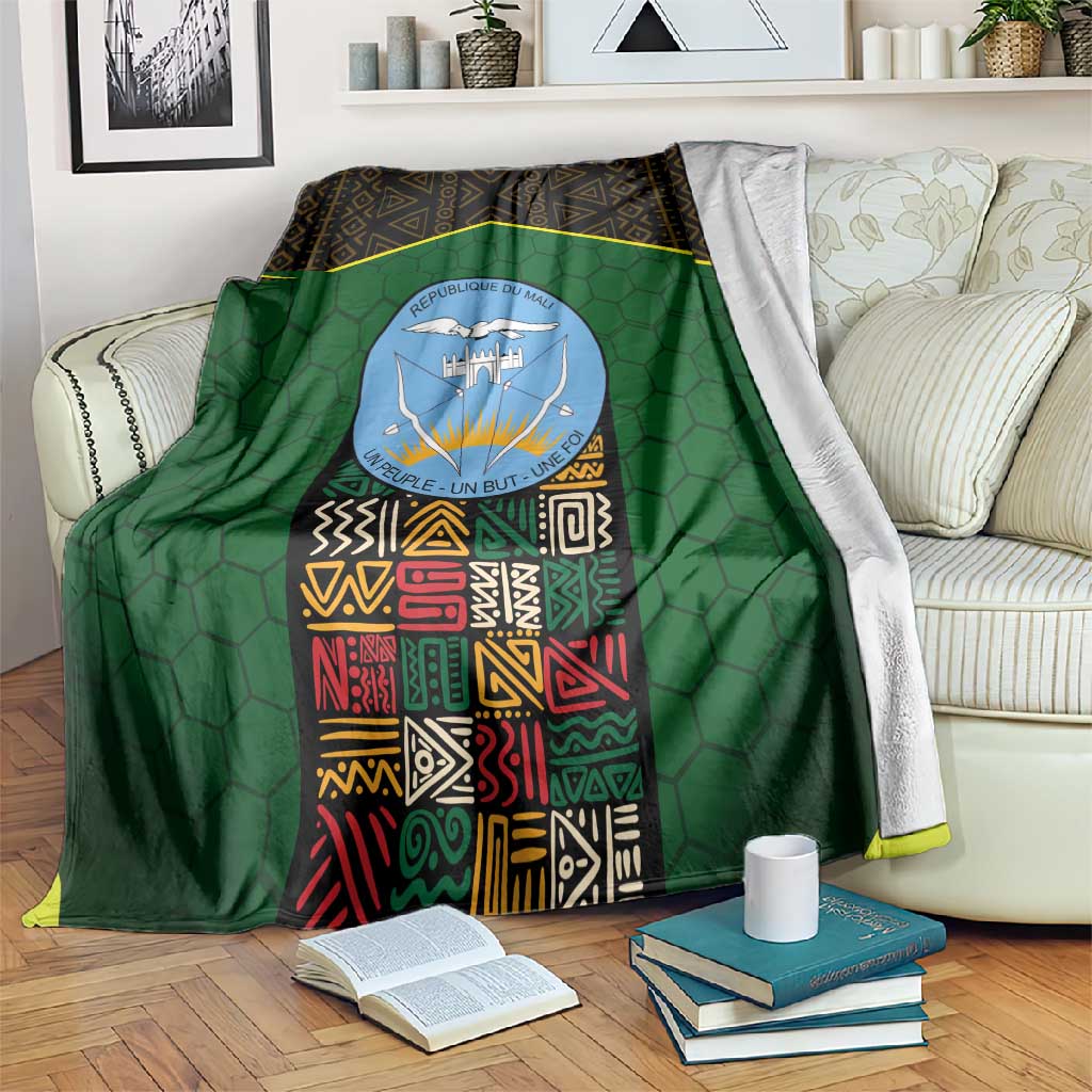 Mali Map Blanket Vulture in Gliding Flight - African Patterns Design TS04