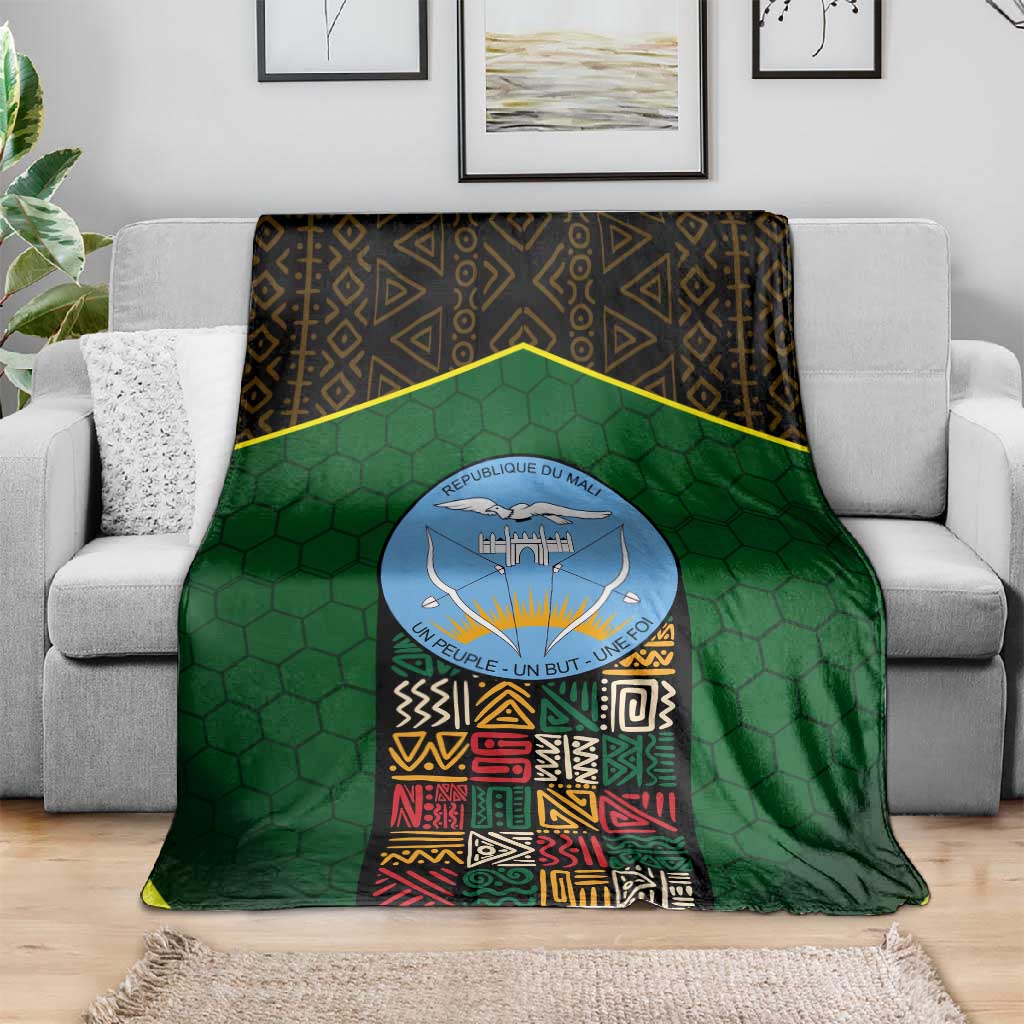 Mali Map Blanket Vulture in Gliding Flight - African Patterns Design TS04