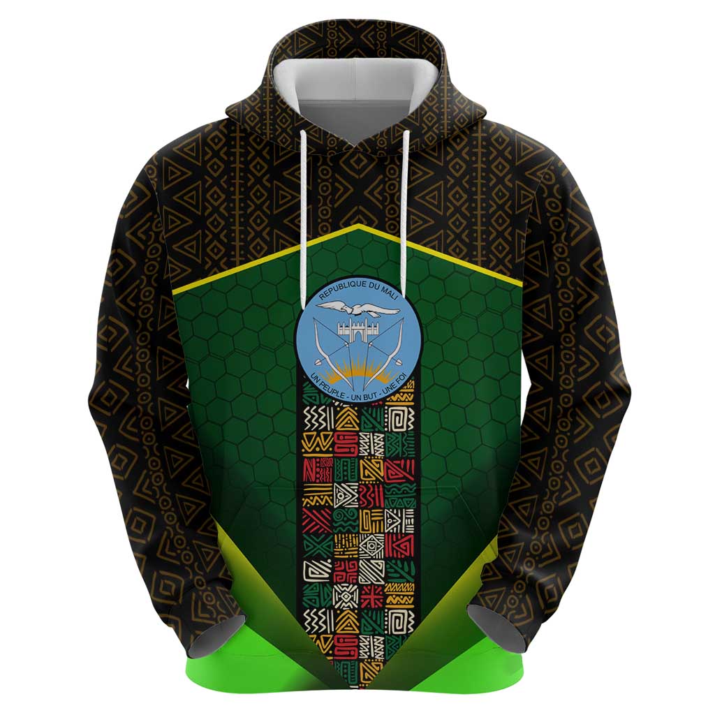 Mali Map Hoodie National Emblem & Cultural Pattern Design TS04