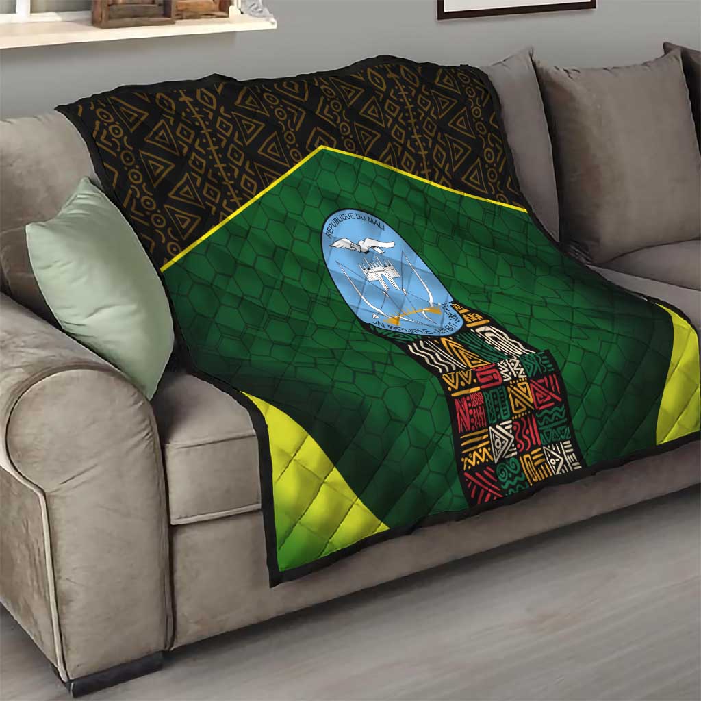Mali Map Quilt Vulture in Gliding Flight - African Patterns Design TS04