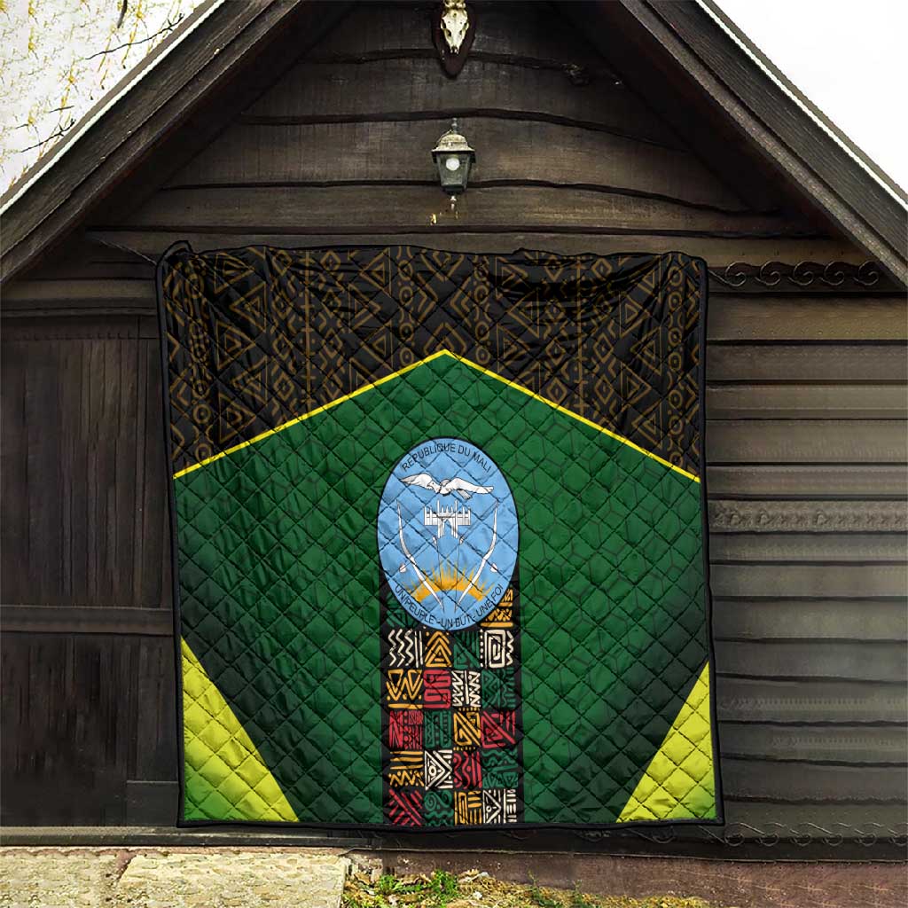 Mali Map Quilt Vulture in Gliding Flight - African Patterns Design TS04
