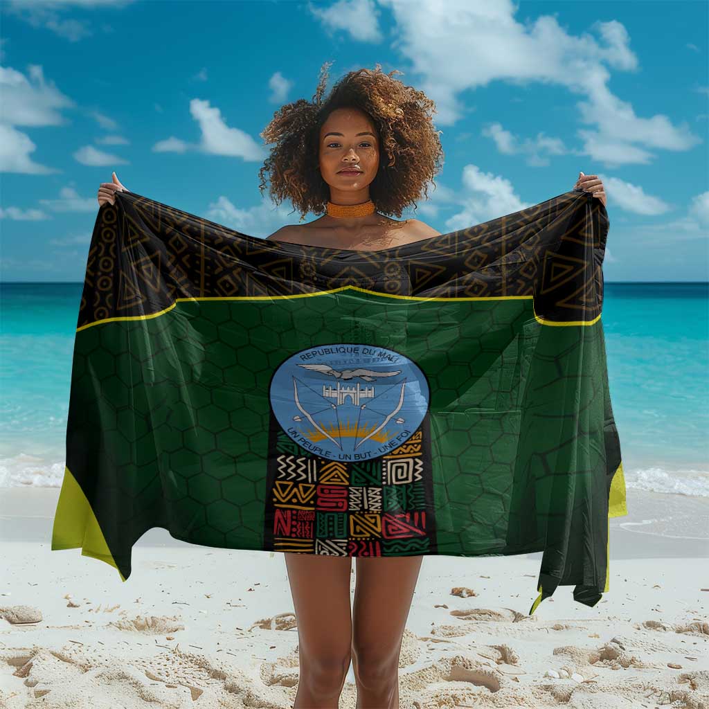 Mali Map Sarong Vulture in Gliding Flight - African Patterns Design TS04