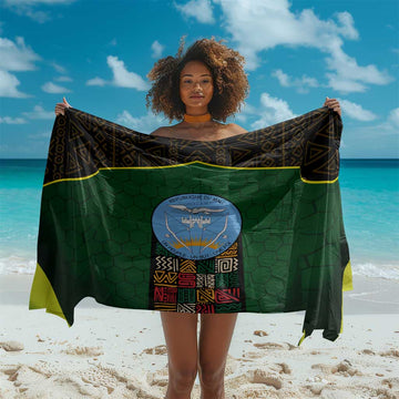 Mali Map Sarong Vulture in Gliding Flight - African Patterns Design TS04