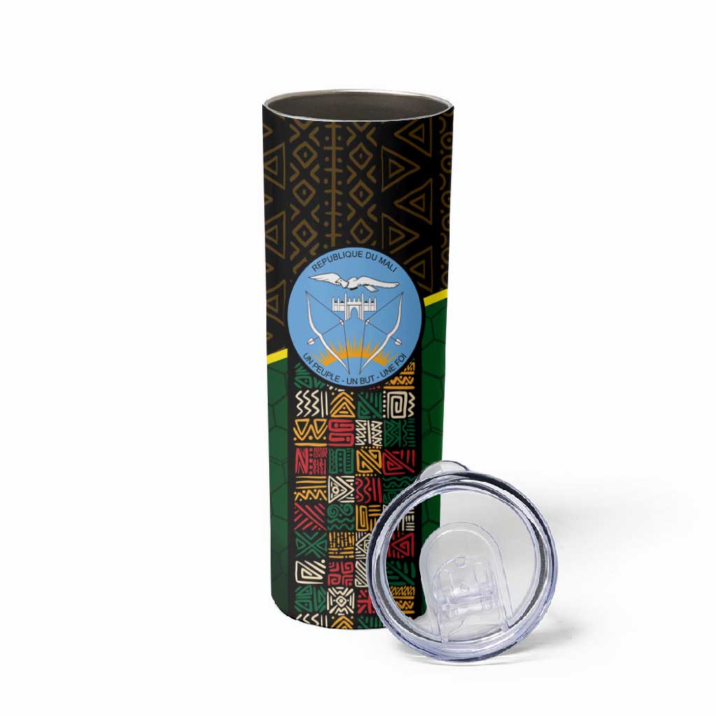 Mali Map Skinny Tumbler Vulture in Gliding Flight - African Patterns Design TS04