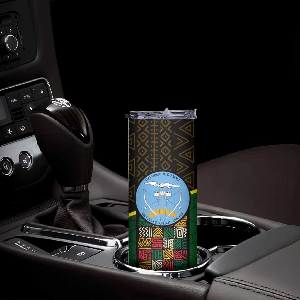 Mali Map Skinny Tumbler Vulture in Gliding Flight - African Patterns Design TS04