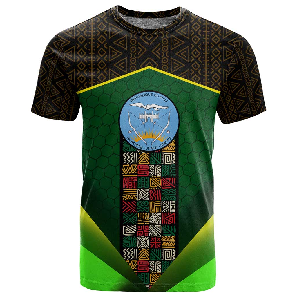 Mali Map T shirt Vulture in Gliding Flight - African Patterns Design TS04