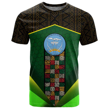 Mali Map T shirt Vulture in Gliding Flight - African Patterns Design TS04