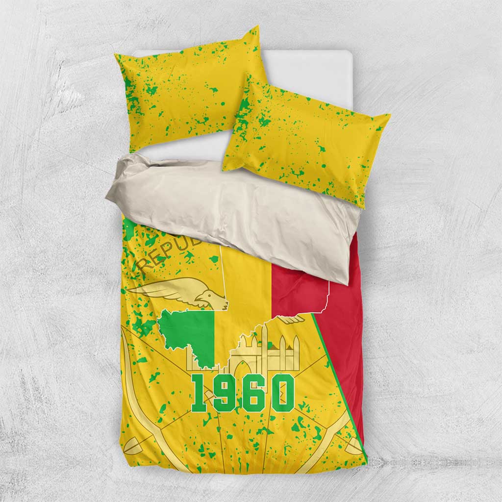 Mali in My Heart Bedding Set Map with National Flag Colors TS04
