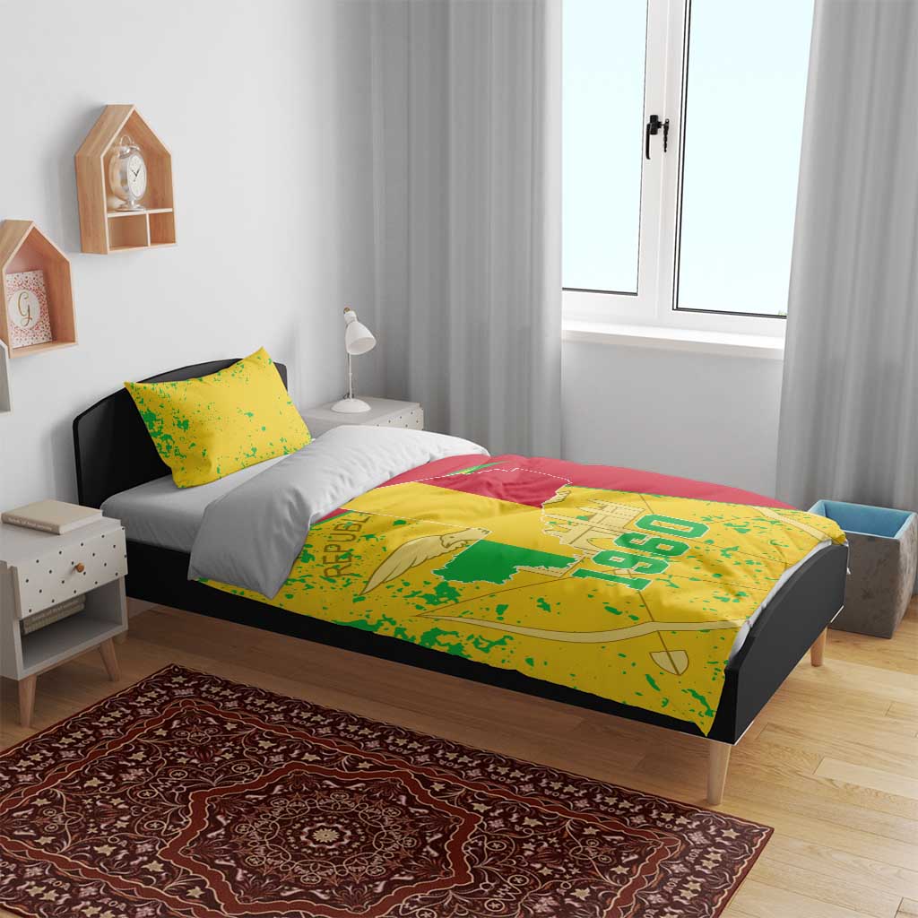 Mali in My Heart Bedding Set Map with National Flag Colors TS04