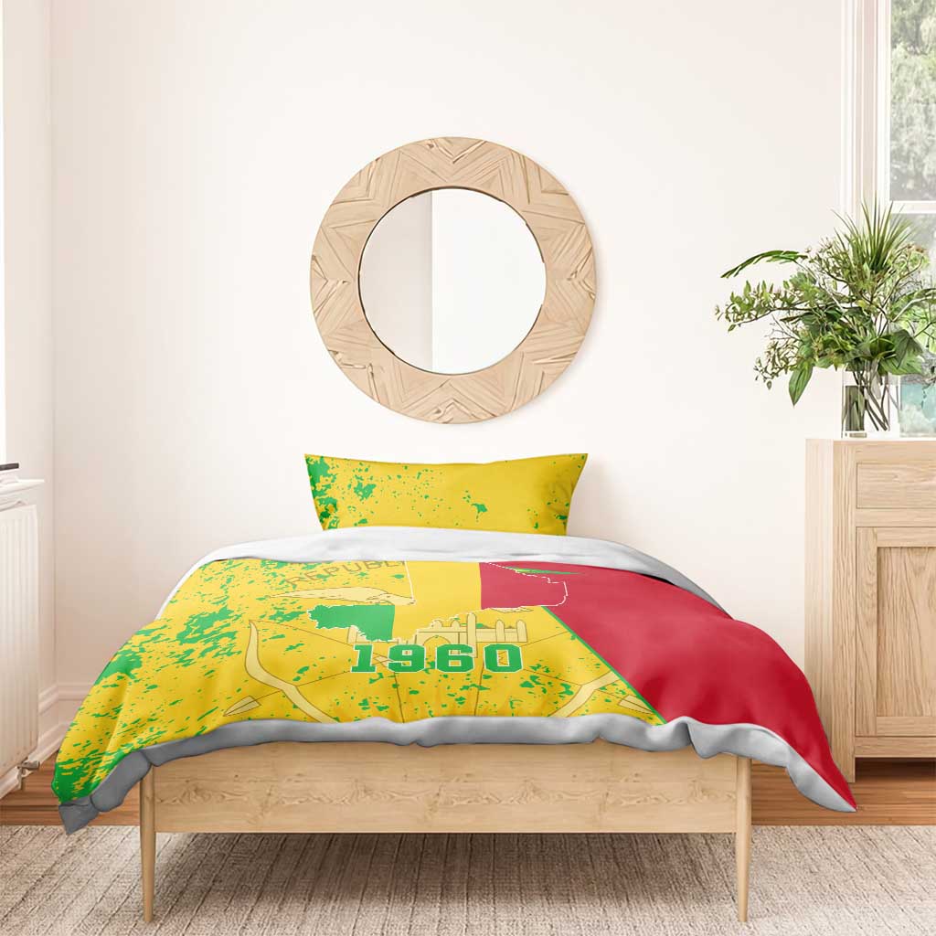 Mali in My Heart Bedding Set Map with National Flag Colors TS04