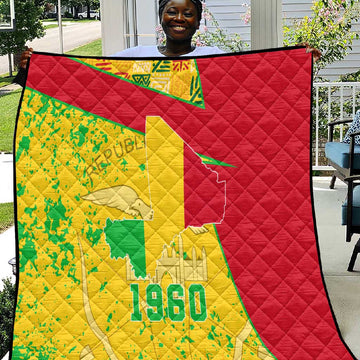 Mali in My Heart Quilt Map with National Flag Colors TS04