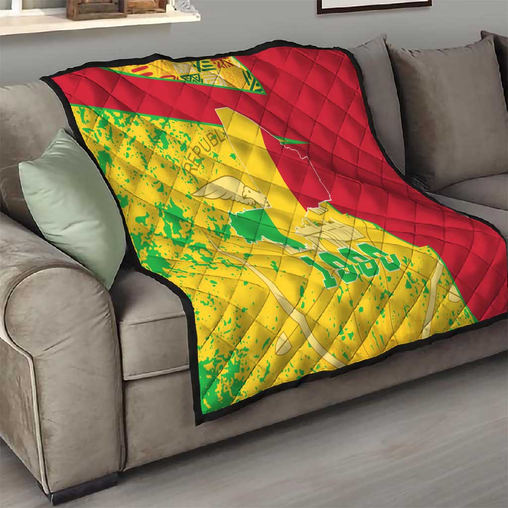 Mali in My Heart Quilt Map with National Flag Colors TS04