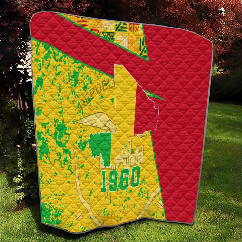 Mali in My Heart Quilt Map with National Flag Colors TS04