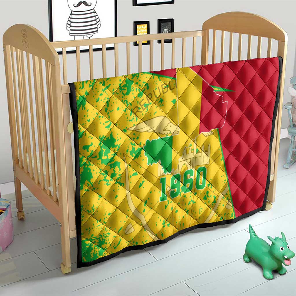 Mali in My Heart Quilt Map with National Flag Colors TS04