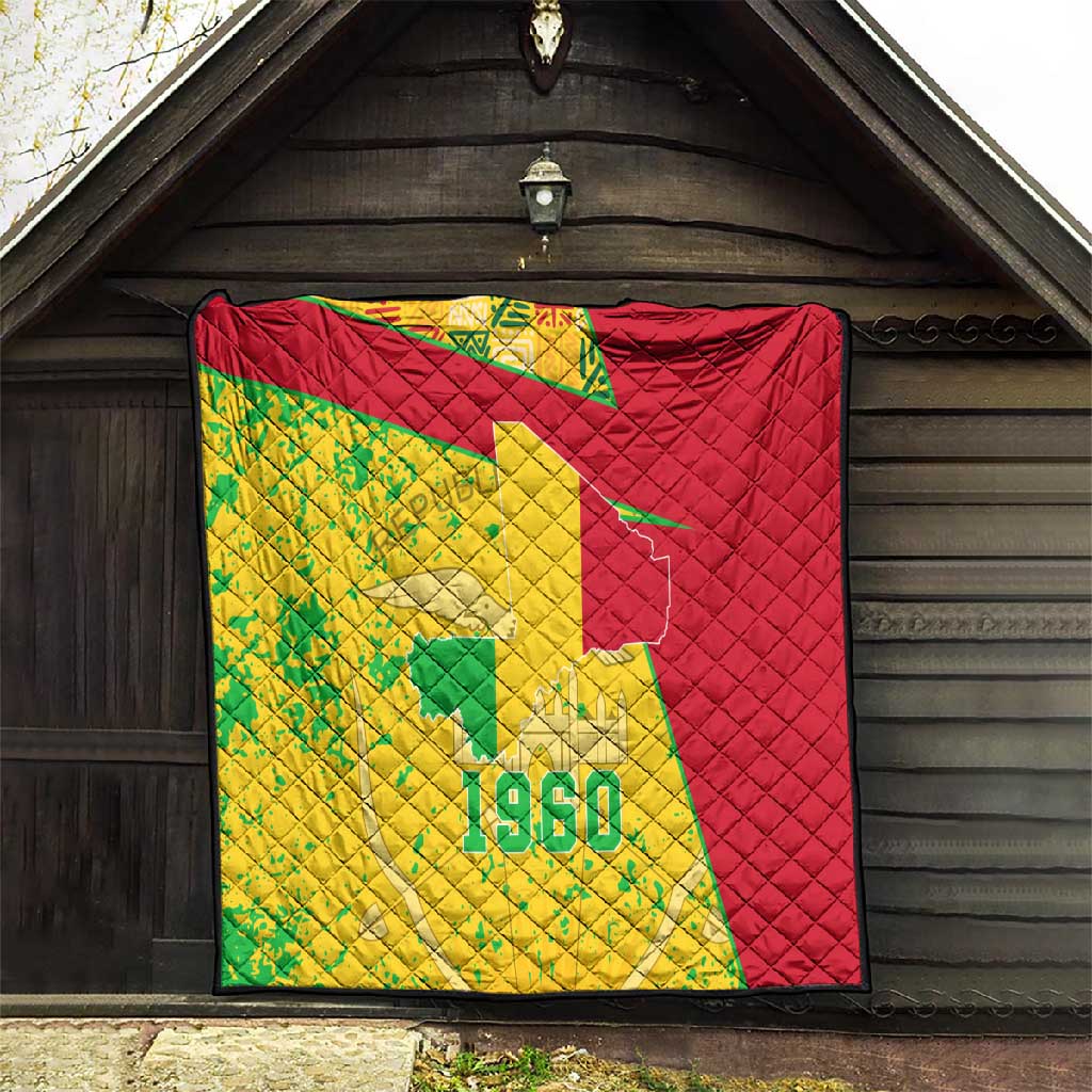 Mali in My Heart Quilt Map with National Flag Colors TS04