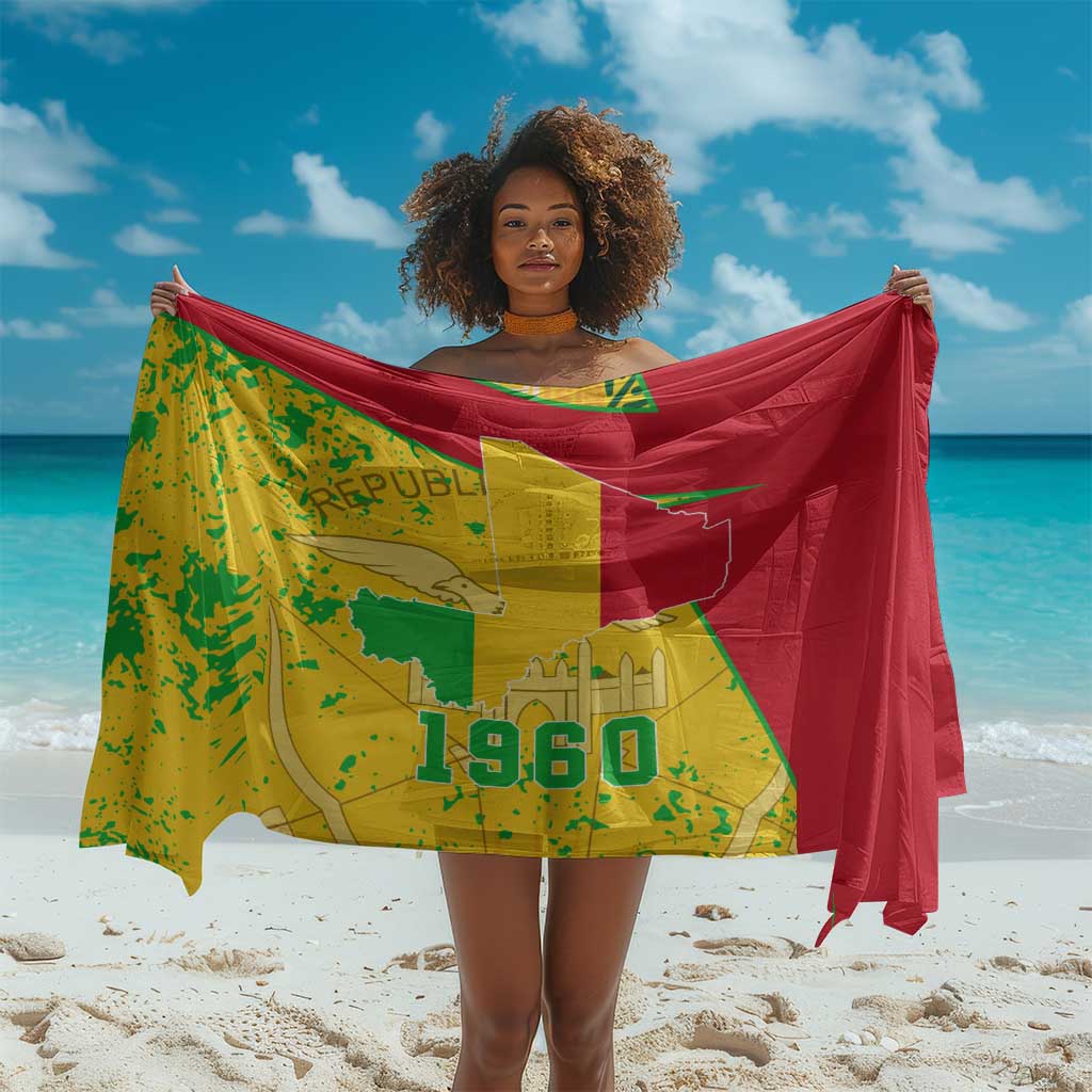 Mali in My Heart Sarong Map with National Flag Colors TS04
