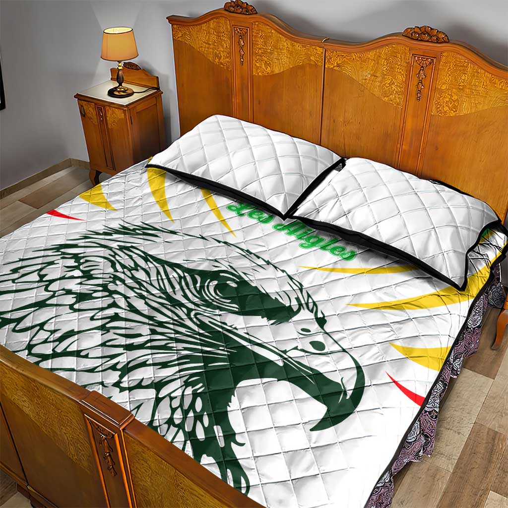 Mali Les Aigles Football Quilt Bed Set Eagles Sporty Style TS04