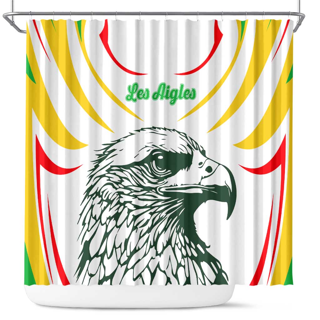 Mali Vulture Shower Curtain Sporty Style with National Flag Colors TS04