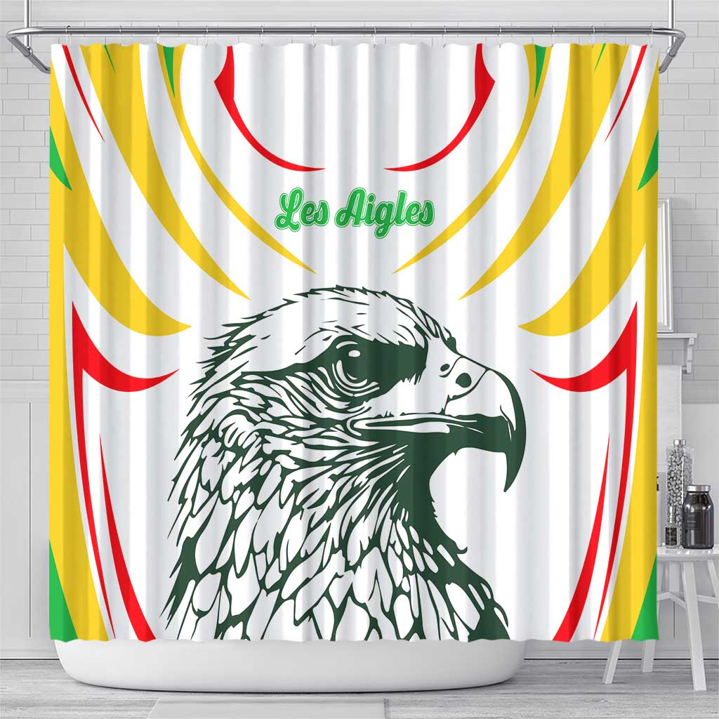 Mali Vulture Shower Curtain Sporty Style with National Flag Colors TS04